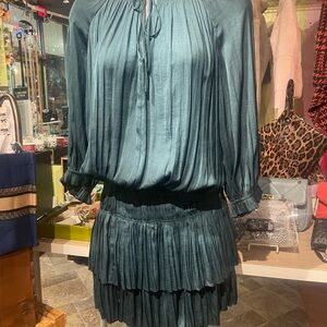 Current Air Green Ruffled Dress